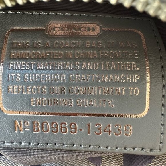 Coach Parker Op Art Lavender and Gray Jacquard Signature Hobo Shoulder Bag - Picture 12 of 15